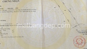 Bán đất lúa Đường 1, Xã Tân Phú Trung, Huyện Củ Chi. DT: 20m x 110m, diện tích: 2200m2 giá: 2.1 tỷ, 0.95 triệu/m2, 105 triệu/mét ngang