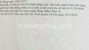 Bán đất thổ Xã Tân Phú Trung, Huyện Củ Chi. DT: 15m x 57m, diện tích: 855m2 giá: 15.2 tỷ