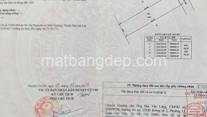 Bán đất thổ Đường 1, Xã Trung An, Huyện Củ Chi. DT: 10m x 45m, diện tích: 450m2 giá: 3.4 tỷ, 7.56 triệu/m2, 340 triệu/mét ngang
