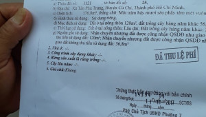 Bán đất thổ Xã Tân Phú Trung, Huyện Củ Chi. DT: 8m x 23m, diện tích: 176m2 giá: 2.3 tỷ, 13.07 triệu/m2, 287.5 triệu/mét ngang