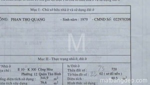 Bán nhà 61 Đường A4 Phường 12 Quận Tân Bình