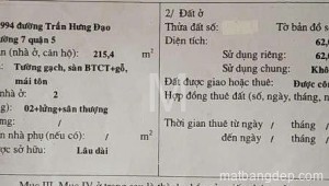 Bán nhà 994 Trần Hưng Đạo Phường 7 Quận 5