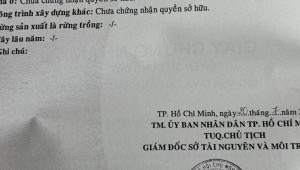 Bán nhà Thửa: 837Tờ: 1 Số 56 Thạnh Mỹ Lợi Thành phố Thủ Đức