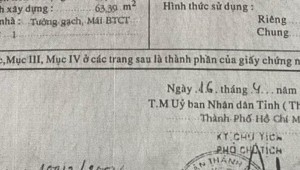 Bán nhà 4 Hồ Xuân Hương Võ Thị Sáu Quận 3