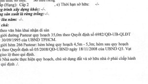 Bán nhà 266A Pasteur Võ Thị Sáu Quận 3