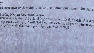 Bán nhà 231-233Thửa: 60Tờ: 11 Nguyễn Duy Trinh Bình Trưng Tây Thành phố Thủ Đức