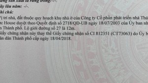 Bán nhà 1B33 Số 27 An Phú Thành phố Thủ Đức