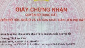 Bán nhà Thửa: 611Tờ: 19 Vườn Thơm Bình Lợi Huyện Bình Chánh