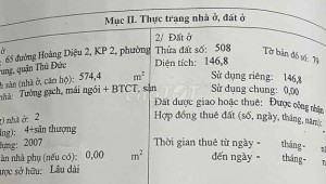 Bán nhà 65Thửa: 508Tờ: 79 Hoàng Diệu 2 Linh Trung Thành phố Thủ Đức