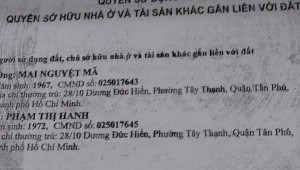 Bán nhà 2025-10-28 00:00:00 Dương Đức Hiền Tây Thạnh Quận Tân Phú