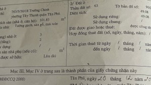 Bán nhà 763/5/30/18 Trường Chinh Tây Thạnh Quận Tân Phú