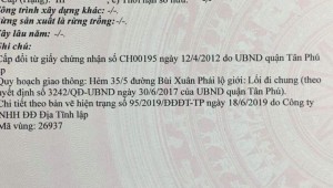 Bán nhà 36/20/3C Dương Đức Hiền Tây Thạnh Quận Tân Phú