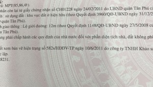 Bán nhà 143/26 Tân Hương Tân Quý Quận Tân Phú