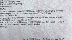 Bán nhà 105B Bác Ái Tân Thành Quận Tân Phú