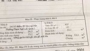 Bán nhà 61/32/4 Cách Mạng Tân Thành Quận Tân Phú