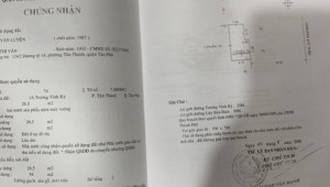 Bán nhà 997 Lũy Bán Bích Tân Thành Quận Tân Phú