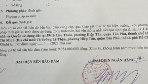 Bán nhà 16 Lê Thận Hiệp Tân Quận Tân Phú