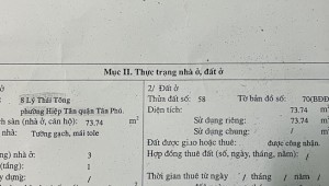 Bán nhà 8 Lý Thái Tông Hiệp Tân Quận Tân Phú