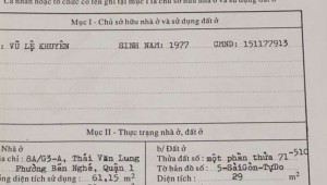 Bán nhà 8A/G3-A Thái Văn Lung Bến Nghé Quận 1