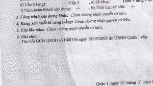 Bán nhà 270Thửa: 139Tờ: 12 Lê Thánh Tôn Bến Nghé Quận 1