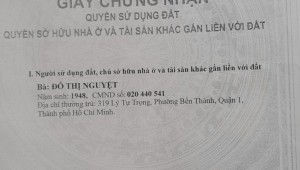 Bán nhà 42/4 Hồ Hảo Hớn Cô Giang Quận 1