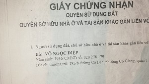 Bán nhà 185/8 Cô Bắc Cô Giang Quận 1