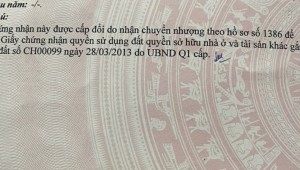Bán nhà tk53/39F Võ Văn Kiệt Cầu Kho Quận 1