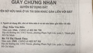Bán nhà 345/60/4 Trần Hưng Đạo Cầu Kho Quận 1