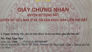 Bán nhà 182/41 Đề Thám Cầu Ông Lãnh Quận 1