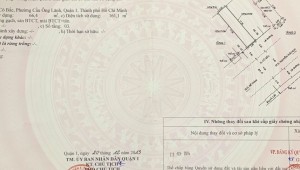 Bán nhà 60 Cô Bắc Cầu Ông Lãnh Quận 1