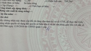 Bán nhà 232/11 Võ Văn Kiệt Cầu Ông Lãnh Quận 1