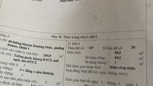 Bán nhà 48 Huỳnh Khương Ninh Đa Kao Quận 1