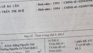Bán nhà A36A Nguyễn Trãi Nguyễn Cư Trinh Quận 1