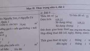 Bán nhà B47bis Nguyễn Trãi Nguyễn Cư Trinh Quận 1