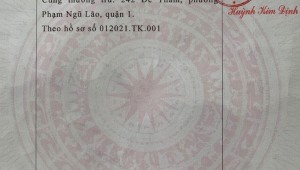 Bán nhà 242 Đề Thám Phạm Ngũ Lão Quận 1