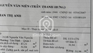 Bán nhà 212/8 Nguyễn Văn Nguyễn Tân Định Quận 1