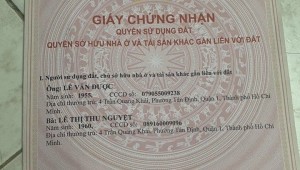 Bán nhà 38/78 Trần Khắc Chân Tân Định Quận 1