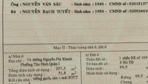 Bán nhà 74 Nguyễn Phi Khanh Tân Định Quận 1