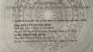Bán nhà 716 Nguyễn Đình Chiểu Phường 1 Quận 3