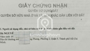 Bán nhà 414/23 Cách Mạng Tháng Tám Phường 1 Quận 3