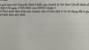 Bán nhà 635/17 Nguyễn Đình Chiểu Phường 2 Quận 3