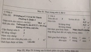 Bán nhà 29 Số 2 Cư xá Đô Thành, P.4, Quận 3 – 3.69x10m, 11 tỷ