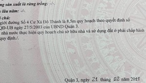 Bán nhà 67 Số 4 Cư xá Đô Thành Phường 4 Quận 3
