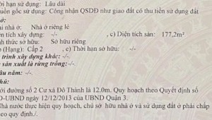 Bán nhà 31 Số 2 Cư xá Đô Thành Phường 4 Quận 3