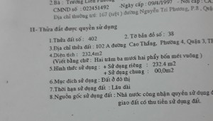 Bán nhà 102A Cao Thắng Phường 4 Quận 3