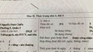 Bán nhà 365 Nguyễn Đình Chiểu Phường 5 Quận 3