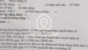 Bán nhà 63-63A-63B-67/3 Rạch Bùng Binh Phường 9 Quận 3