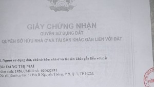 Bán nhà 55C Nguyễn Thông Phường 9 Quận 3