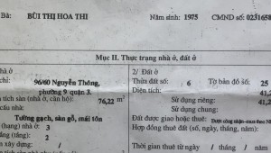Bán nhà 90/60 Nguyễn Thông Phường 9 Quận 3