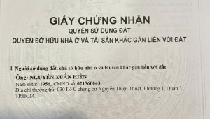 Bán nhà 145/20/12 Nguyễn Thiện Thuật Phường 11 Quận 3